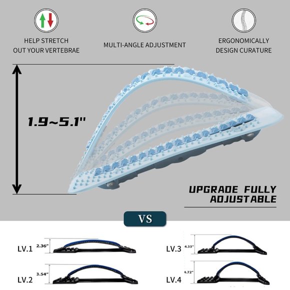 TPVEEN Back Stretcher, Lumbar Back Pain Relief Device - Picture 2 of 4